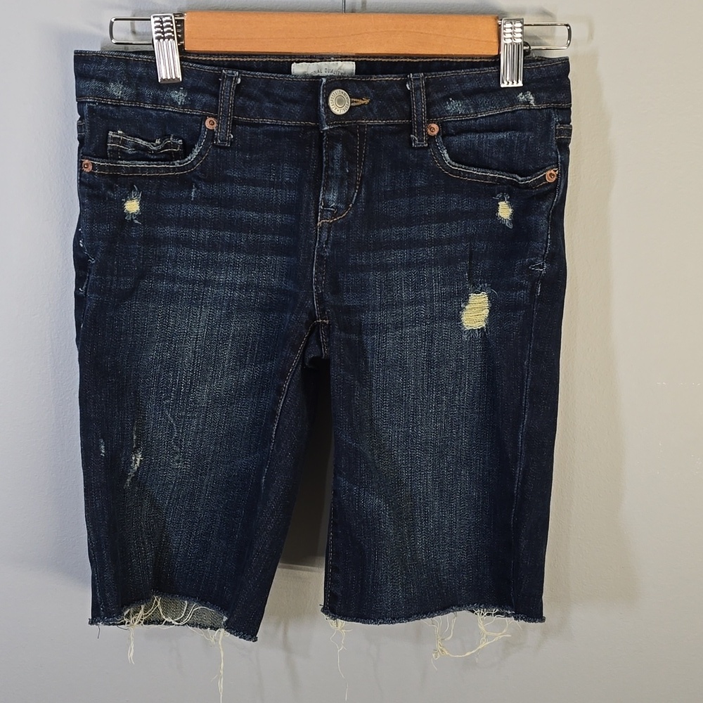 Aeropostale Cut-offs Women's Size 0 Dark‎ Blue Bermuda Cutoff Shorts